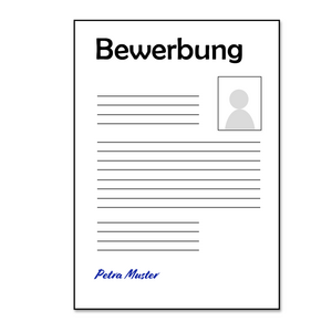 Eine Bewerbung mit Foto