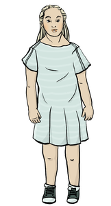 Eine Frau mit Down-Syndrom.