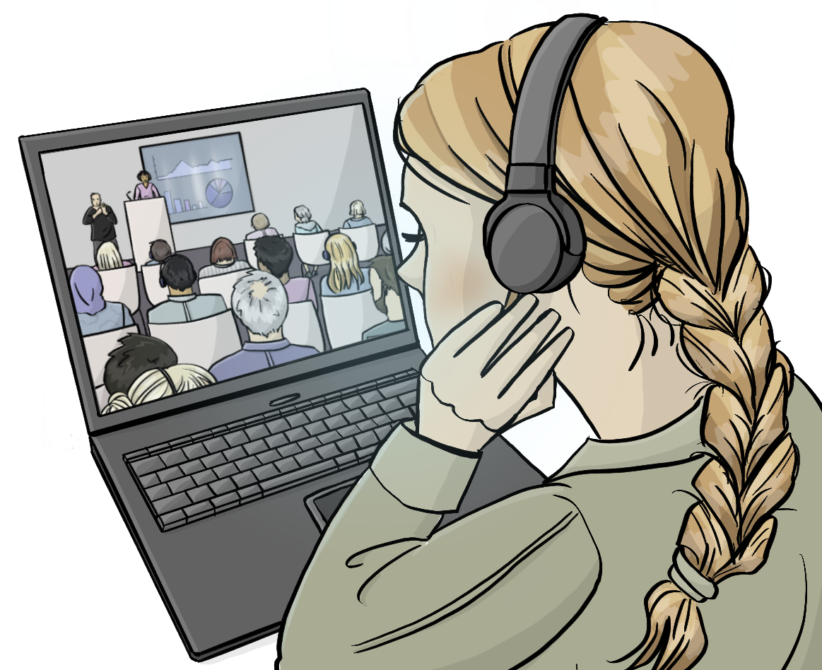 Online-Schulung am Lap-Top